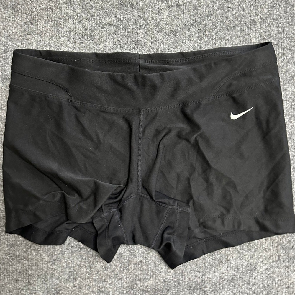 Nike Compression Shorts Womens Size S Black Fit Dry Athletic Volleyball Spandex